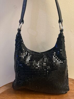 Small Black Sequin Shoulder Bag - Sleek Evening Hobo